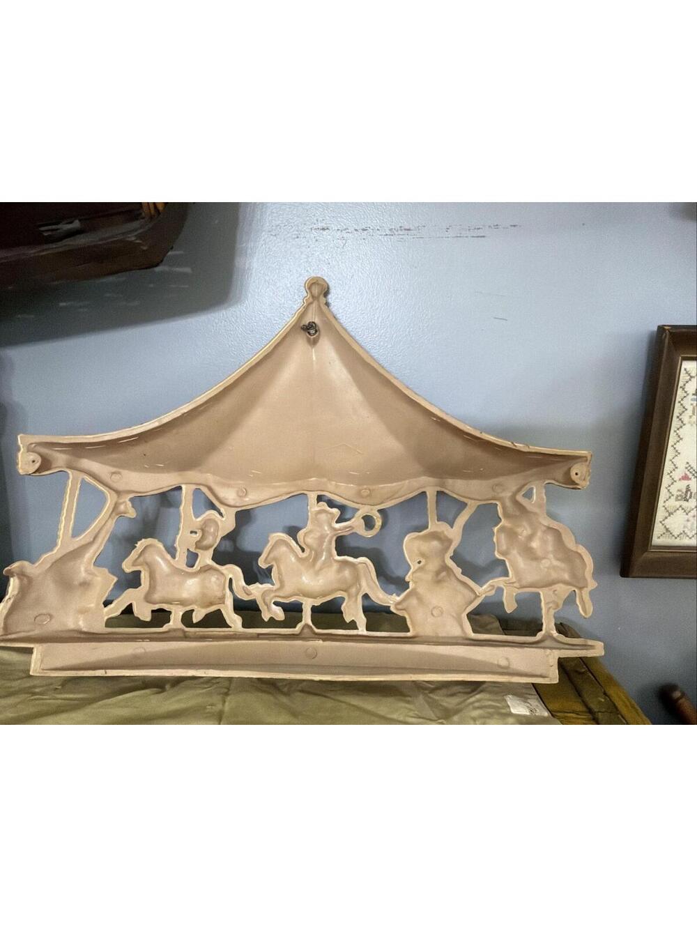 VTG 3D Horse Carousel Decorative Wall Art 1979 Universal Statuary Weird Creepy - Picture 7 of 10